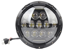 Far LED 7” pt motociclete și off-road, 85W, fază scurtă și lungă, DRL alb, conector H4, 12V