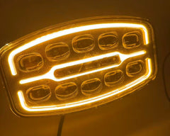 Proiector LED 10” 180W 23000LM cu Lupă, Poziție Alb/Galben, IP67 12-24V