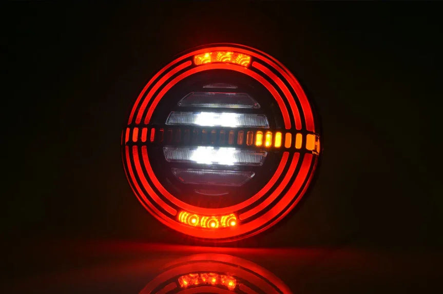 Set 2x Stopuri LED Rotunde – 12/24V, Remorcă/Camion, Ø140mm, Dinamice - My Store