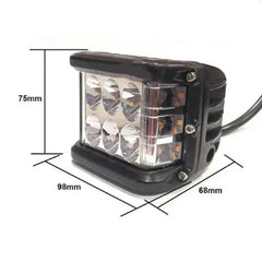 Proiector LED Bicolor Off Road – Alb & Galben Stroboscop, 45W, Spot 30°