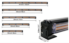 Bară LED Avertizare Auto COB Stroboscopică 12-24V, 14 Moduri Flash, 46-118cm
