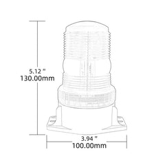 Girofar LED Galben 12V–24V, 30 LED, Bază Magnetică, Lampă Avertizare Auto/Utilaje