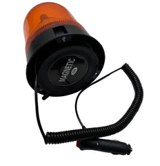 Girofar LED Galben 12–24V, 80 LED, Bază Magnetică, Mufă Brichetă, Lampă Avertizare Camion/Utilaje