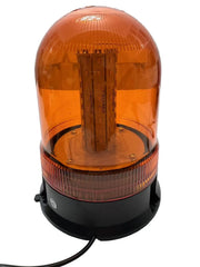 Girofar LED Galben 12–24V, 80 LED, Bază Magnetică, Mufă Brichetă, Lampă Avertizare Camion/Utilaje
