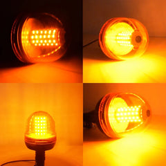 Girofar LED Galben 12–24V 60 LED, 3 Moduri Flash, Lampă Avertizare Auto/Utilaje
