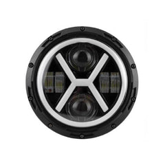 Proiector LED Auto 12V-24V, 7inch, Alb & Galben, pentru Off Road, Camioane și Utilaje