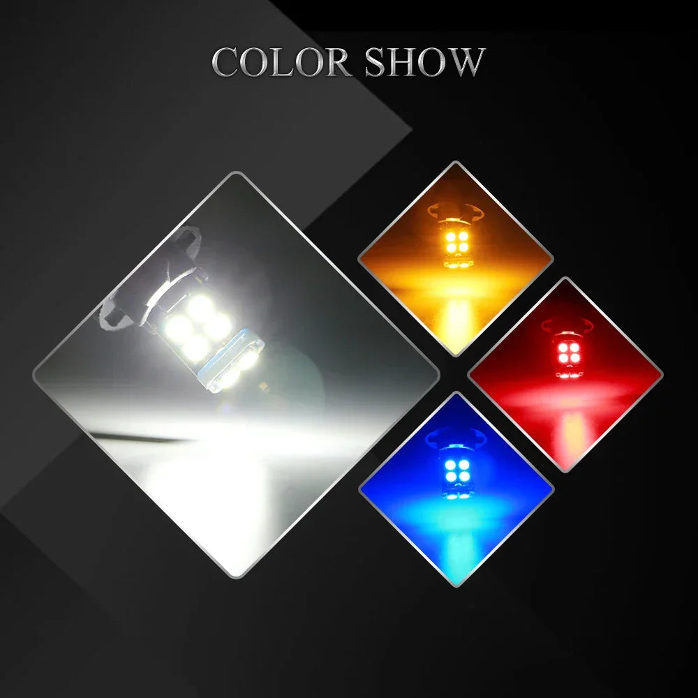 Set 2x Becuri LED W5W T10 Canbus – 12V, 3030-8SMD, Multicolor - My Store