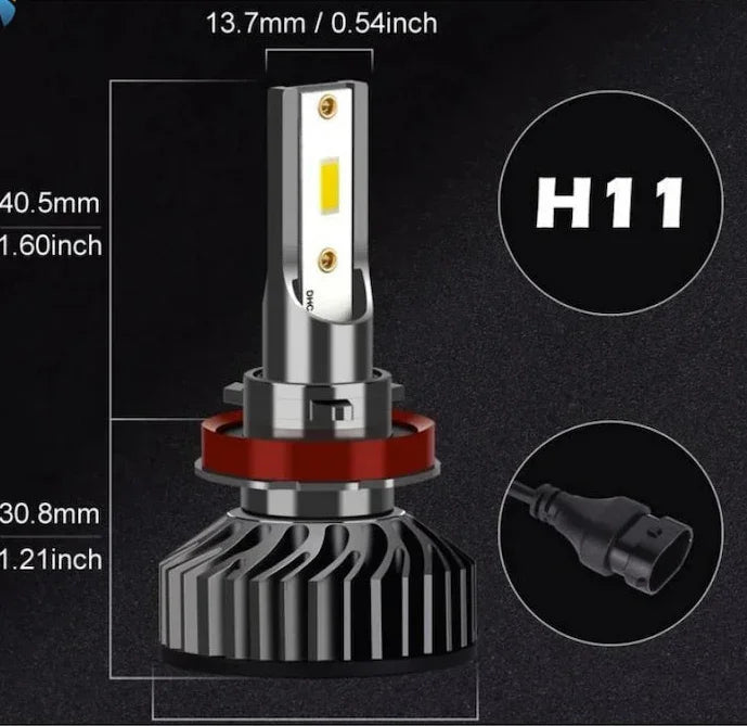 Set 2 Becuri LED Auto K2 Canbus – 100W, 10000LM, 6000K, H7/H1/H11/9012