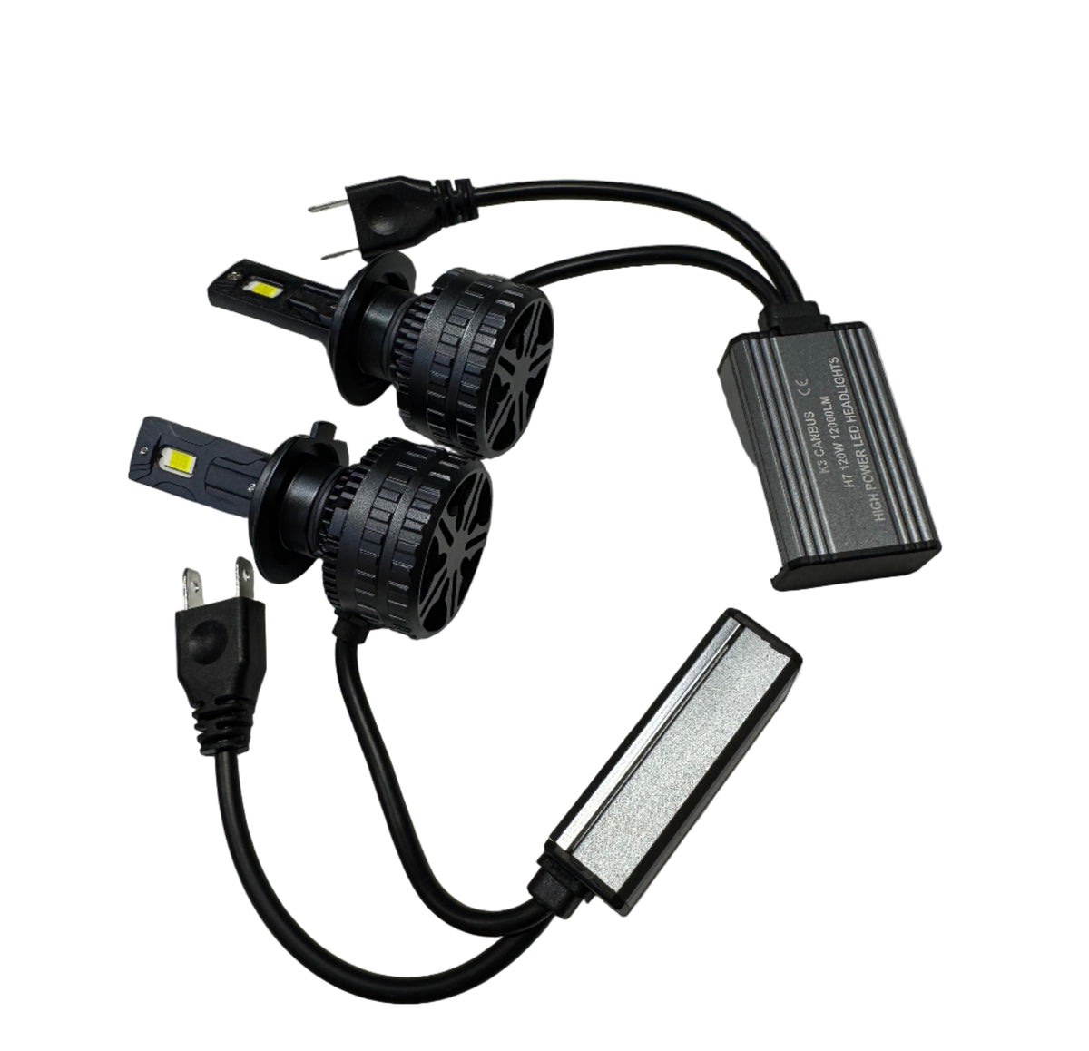 Set 2 Becuri LED Auto K3 Canbus – 120W, 12000LM, 6000K, H7/H1/H11/9012/H4