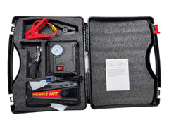 Starter auto portabil K41 12V cu compresor, 18000mAh, 1000A, Power Bank QC 3.0, lanternă LED