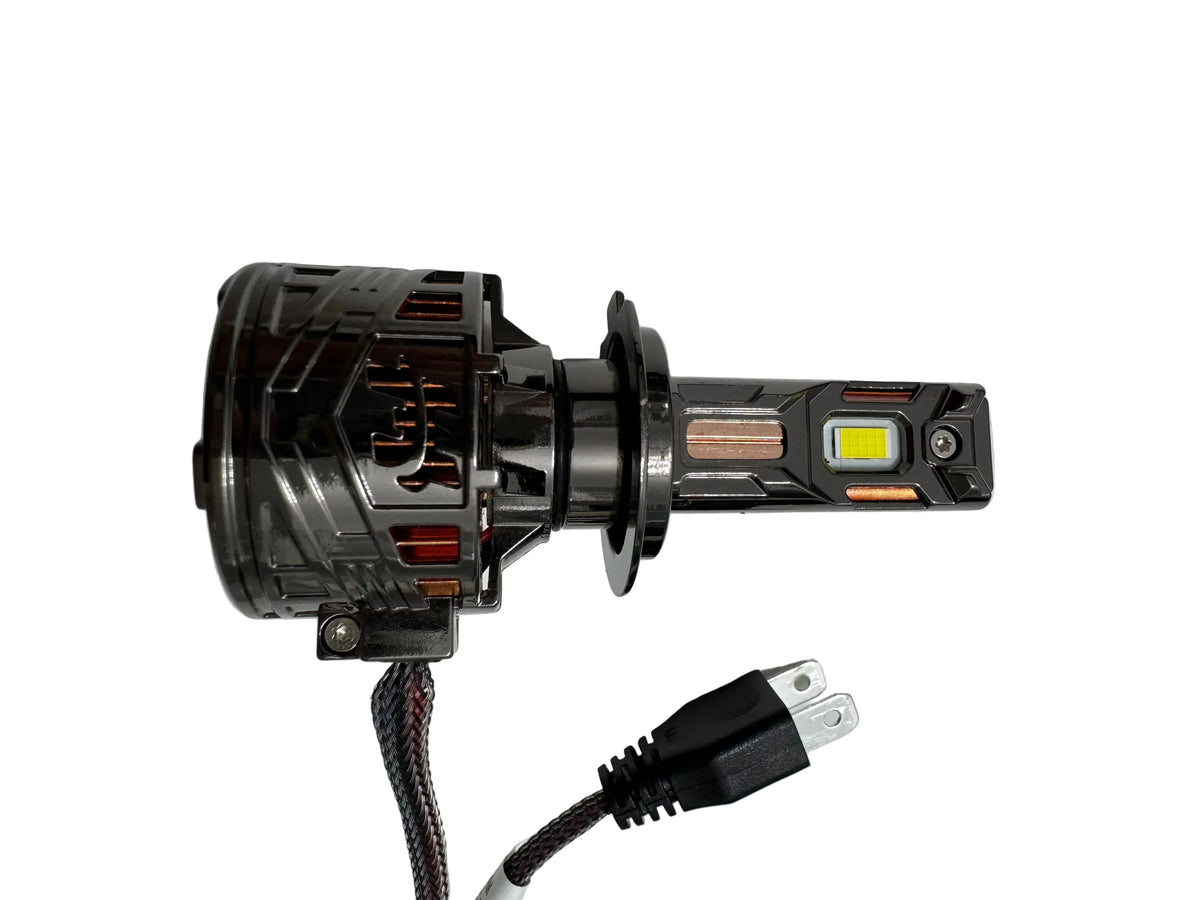 Set 2 Becuri LED R5 H7 350W 21000LM CANBUS 6000K – 15 LED 4575, Ultra Puternice, Heat Pipe din Cupru