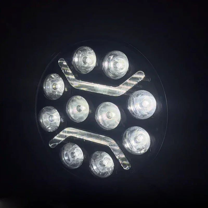 Proiector LED Rotund 7"/9" – 120W, Alb+Galben DRL, Spot/Flood/Combo, 12/24V - My Store