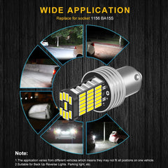Set 2x Becuri LED 1156 BA15s P21W Canbus – 12V, 4014-45SMD - My Store