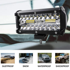Proiector LED Auto 120W – 12/24V, Spot+Flood, 6500K, IP67 - My Store