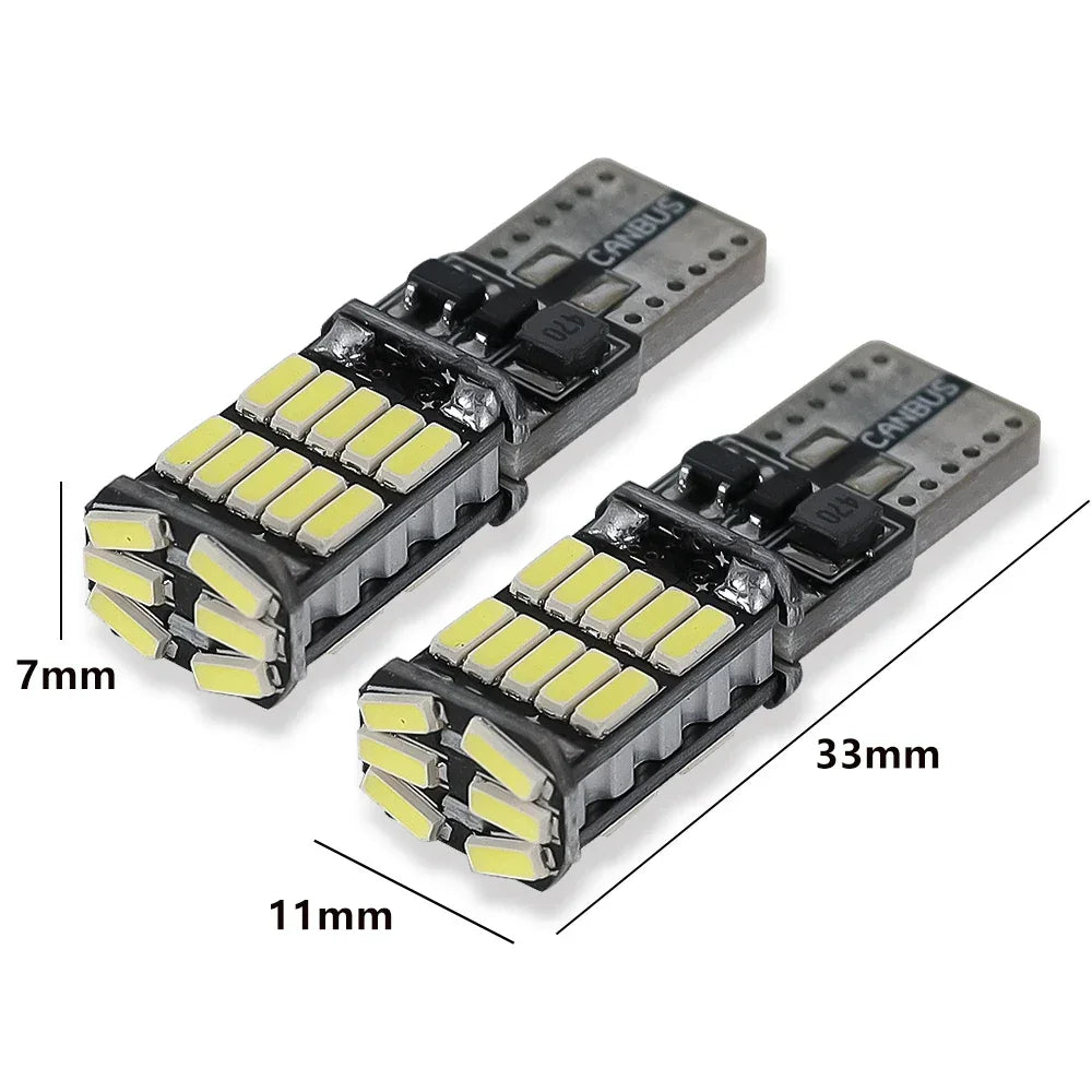Set 2x Becuri LED W5W T10 Canbus – 12V, 4014-26SMD, 6500K Alb - My Store