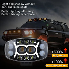 Proiector LED 10" – 100W, 22.000Lm, 12/24V, Spot/Flash/Flow, Alb+Galben, IP67 - My Store
