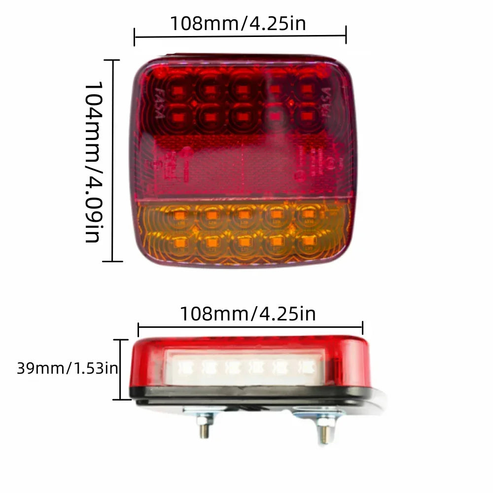 Set 2x Stopuri LED Spate – 12V, 26 LED, Cablu 7.5m+2.5m, 7 pini, IP67 - My Store