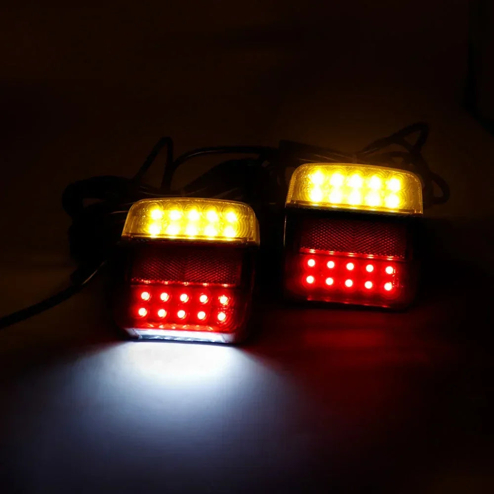 Set 2x Stopuri LED Spate – 12V, 26 LED, Cablu 7.5m+2.5m, 7 pini, IP67 - My Store
