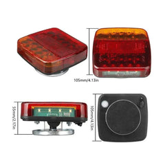 Set 2x Stopuri LED Magnetice Reîncărcabile – 12/24V, Wireless, Spate - My Store