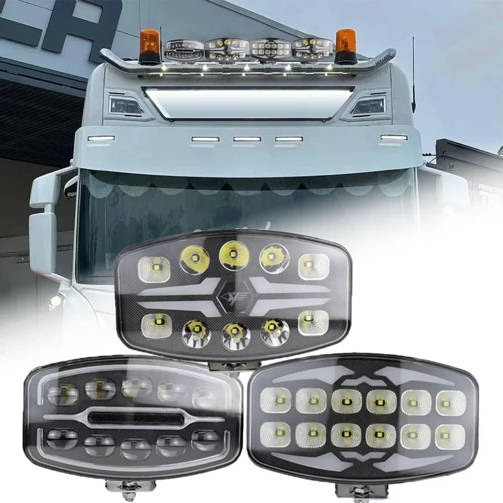 Proiector LED 10" – 100W, Alb/Galben, 12/24V, Spot&Flood, IP67 - My Store