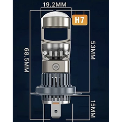 Set 2 Becuri LED cu lupă PRO H4/H7/H11 — K88, 280W, 28000lm, două faze CANBUS