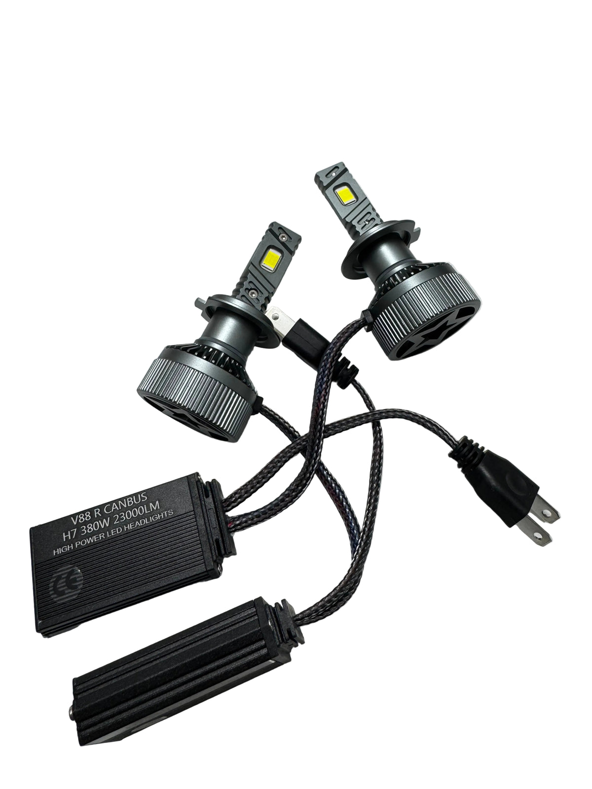 Set 2 Becuri LED Auto V88R H7 – 380W, 23.000LM – CANBUS, 6000K, Putere Extremă