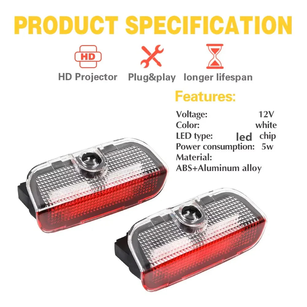 Set 2x Proiector LED Logo Portieră VW – Plug & Play - My Store