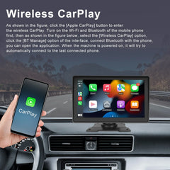 Ecran Auto Portabil 7” / 10.2” cu Wireless CarPlay & Android Auto, Bluetooth, FM Transmițător, Intrare Cameră Marșarier, 12V