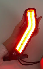 Set 2 Cornite LED de Gabarit Dinamice 12–24V, 3 Culori, Bandă Galbenă Secvențială