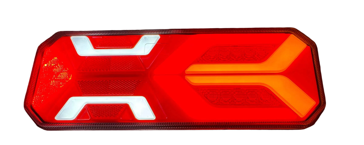 Set 2× Stopuri LED Dinamice 12/24V – Camion & Remorcă, 32×13 cm, Carcasă Robustă